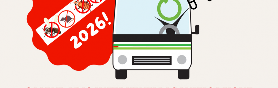 CALENDARIO INTERVENTI DI SANIFICAZIONE AMBIENTALE 2026