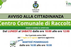Centro Comunale di Raccolta - Orario estivo 2026