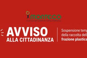 Sospensione Temporanea Raccolta Plastica