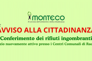 ARO LE1: Ripresa del conferimento dei rifiuti ingombranti