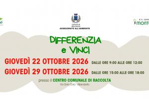 Differenzia e Vinci - 22 e 29 ottobre 2026 - CCR Alberobello