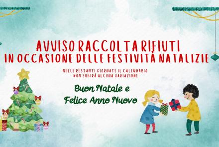 Festività Natalizie: VARIAZIONE AL CALENDARIO DI RACCOLTA