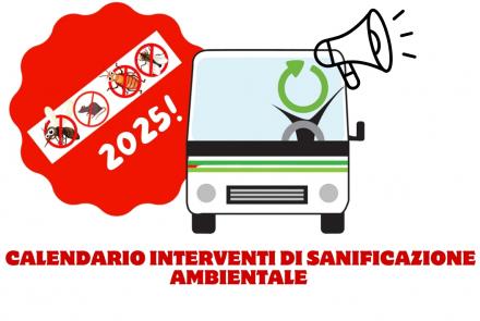 CALENDARIO DI INTERVENTI DI SANIFICAZIONE AMBIENTALE 2025