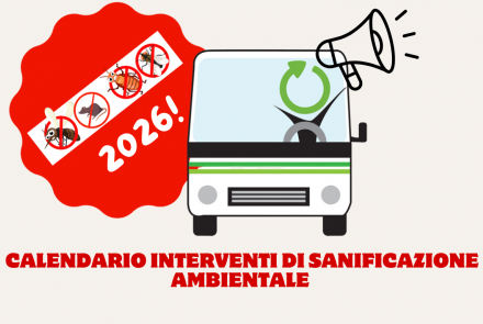 CALENDARIO INTERVENTI DI SANIFICAZIONE AMBIENTALE 2026