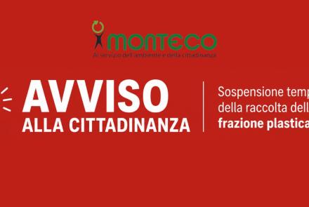 SOSPENSIONE TEMPORANEA DELLA RACCOLTA DELLA PLASTICA