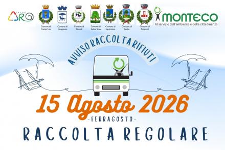 15 AGOSTO 2025: RACCOLTA DEI RIFIUTI REGOLARE 