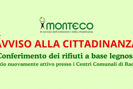 Ripresa del conferimento dei rifiuti a base legnosa